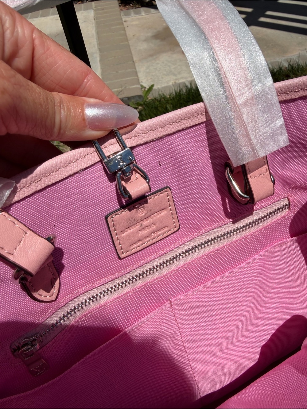 NEW LV Large GM Escale Onthego Pastel Pink Purple Yellow Tie-Dye Tote Bag - Picture 10 of 14